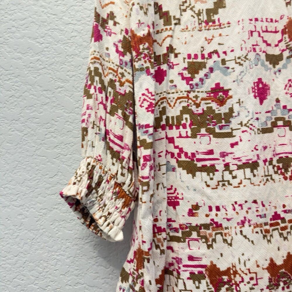 Boho Geometric Pattern Retro Casual Long Sleeve B… - image 4